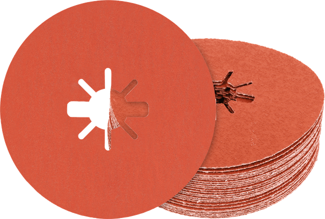 Bosch纖維砂輪堆疊適用於通用金屬研磨。.